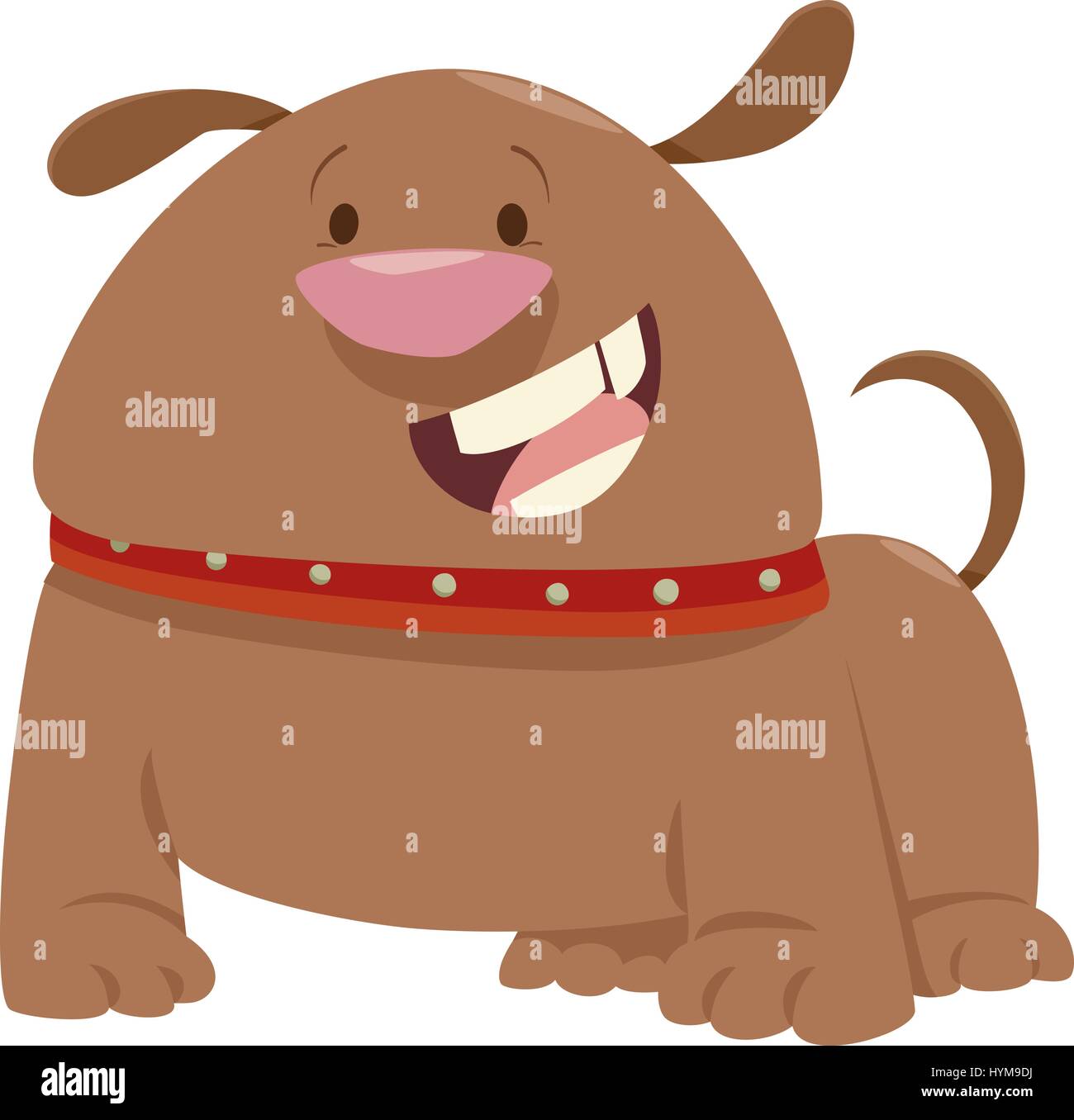 Cartoon-Illustration von niedlichen Hund Haustier Tier Charakter Stock Vektor