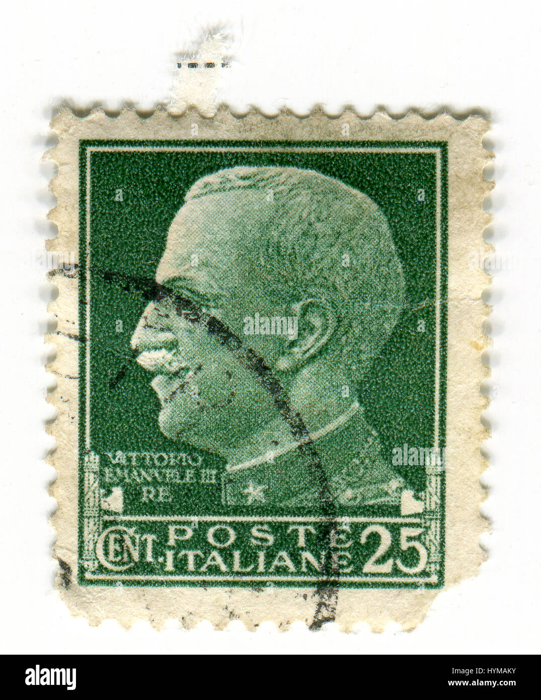 GOMEL, WEIßRUSSLAND, 5. APRIL 2017. Briefmarke gedruckt in Italien zeigt, dass Bild von der Victor Emmanuel III war der König von Italien ab 29. Juli 1900 bis zu seiner abdica Stockfoto