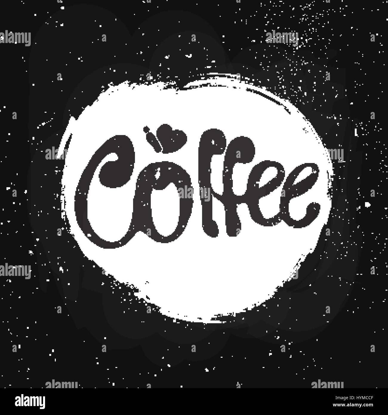Kaffee Hand zeichnen Abbildung an schwarzer Kreide Tafel Stock Vektor