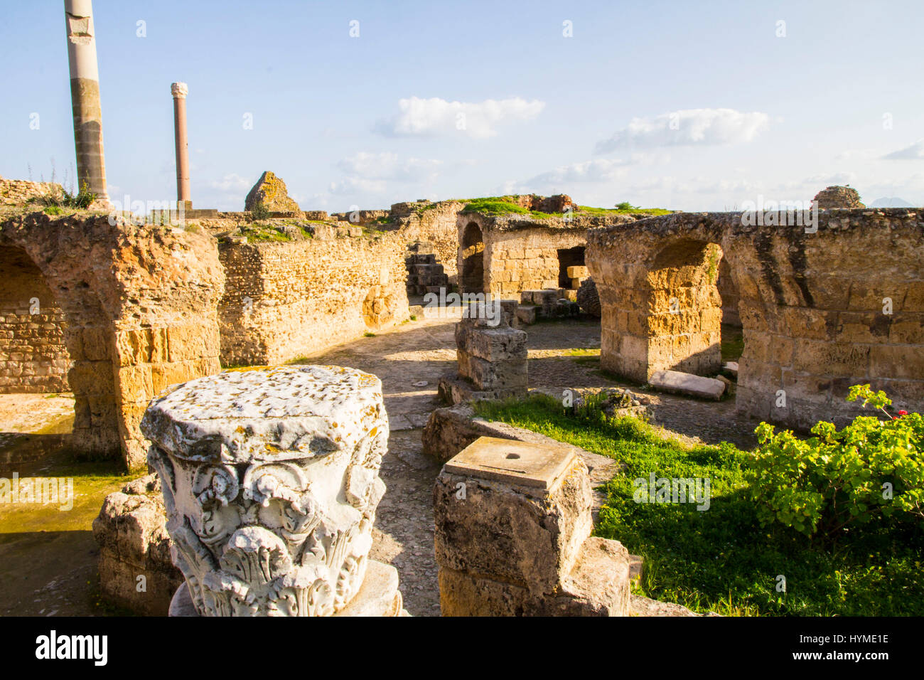 Im 8. Jahrhundert v. Chr. von den Phöniziern gegründet, war die alte Stadt von Karthago ein Kraftpaket im Mittelmeer seit Jahrhunderten.  Es fiel unter Rom Stockfoto