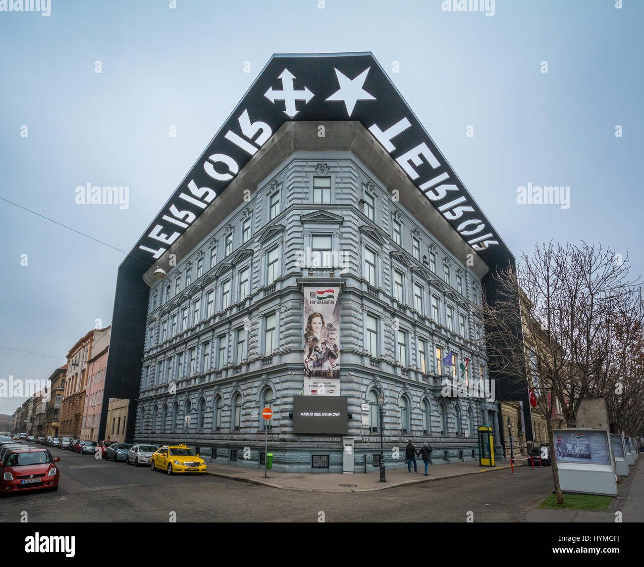 Haus des Terrors in Budapest, Ungarn. Stockfoto