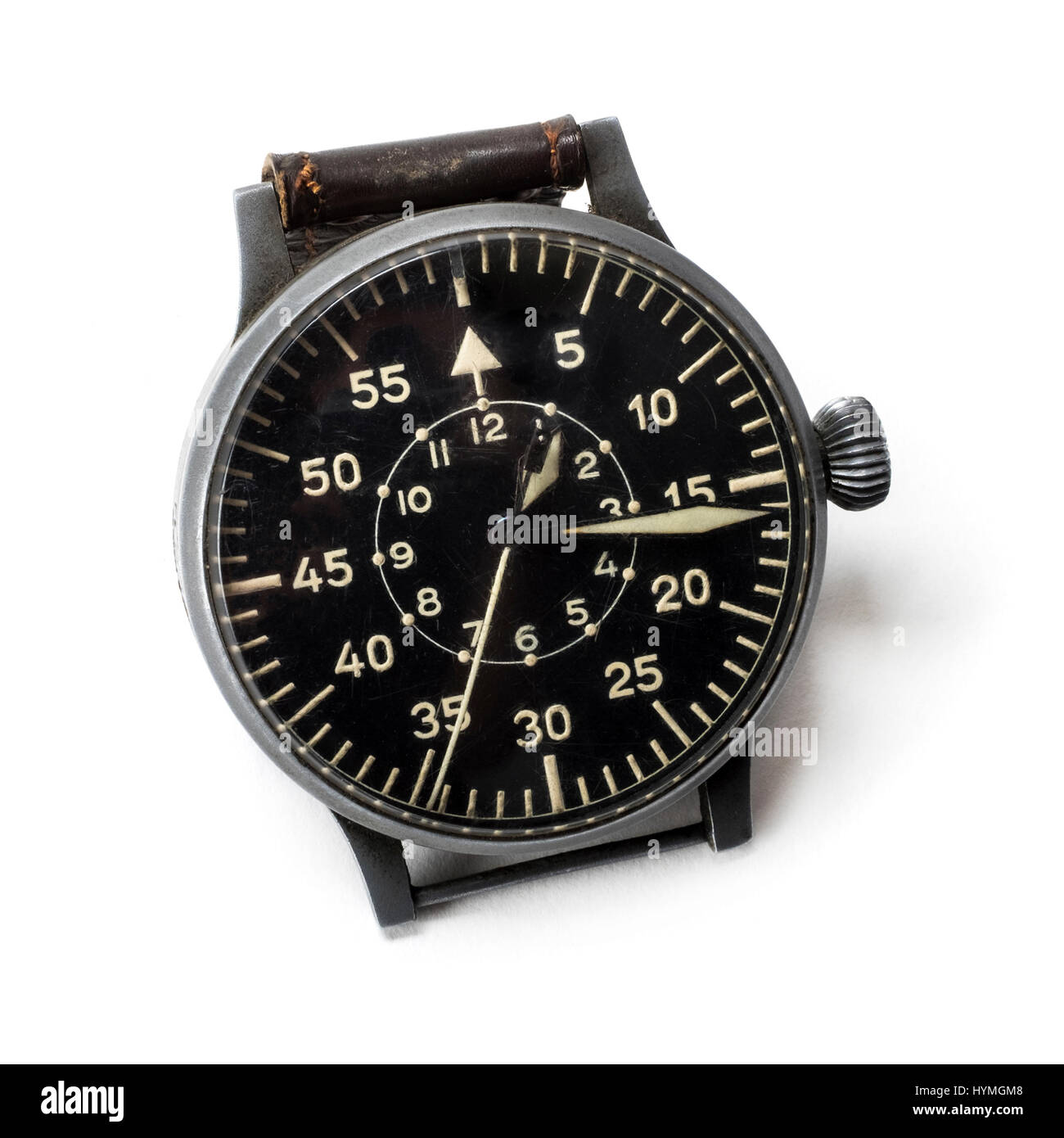 WW2 deutsche Luftwaffe "Beobachtungsuhr" Armbanduhr von LACO gemacht. Diese  Uhren waren Eigentum der Luftwaffe und musste zurück nach jedem Flug  übergeben werden Stockfotografie - Alamy