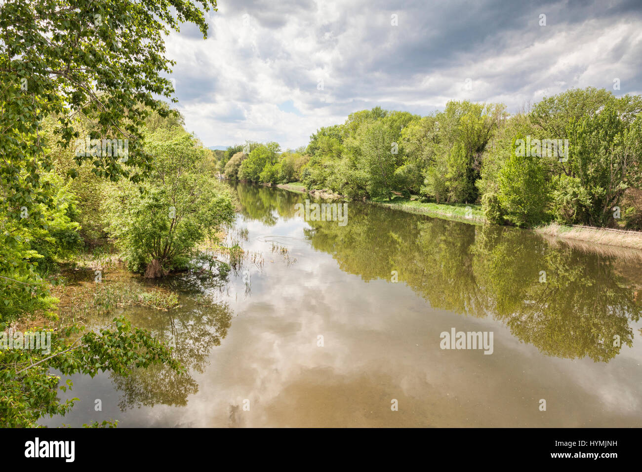 Fluss Ter, Girona, Katalonien, Spanien, Stockfoto
