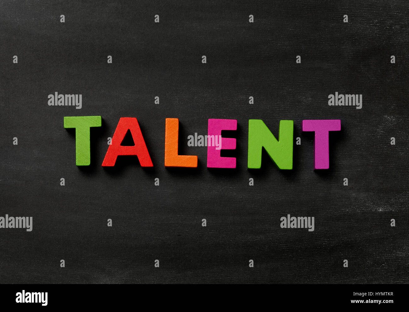 Tafel mit Talent Stockfoto
