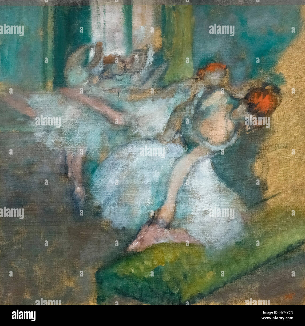 Ballett-Tänzerinnen von Edgar Degas, Öl auf Leinwand, 1890-1900 Stockfoto