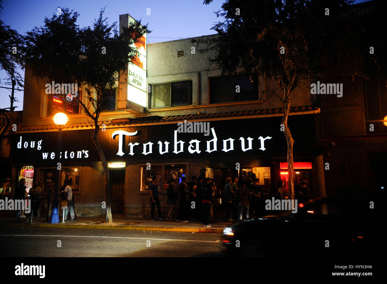 Außerhalb der Troubadour für Carly Rae Jepsen Emotion "Album-Release-Party at The Troubadour am 24. August 2015 in West Hollywood, Kalifornien." Stockfoto