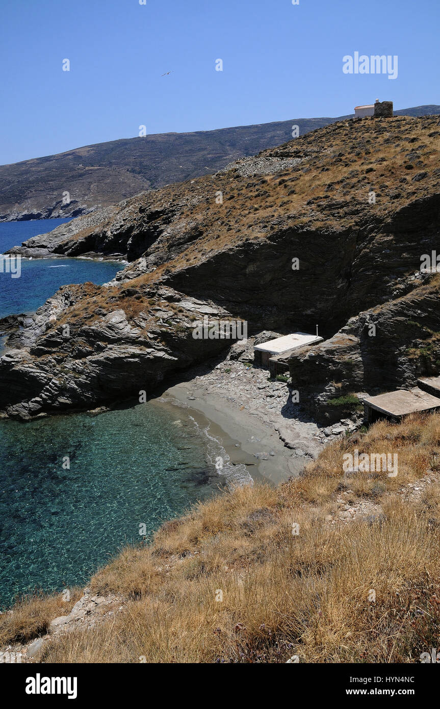 Andros Insel Landscapes.Cyclades Griechenland. Stockfoto