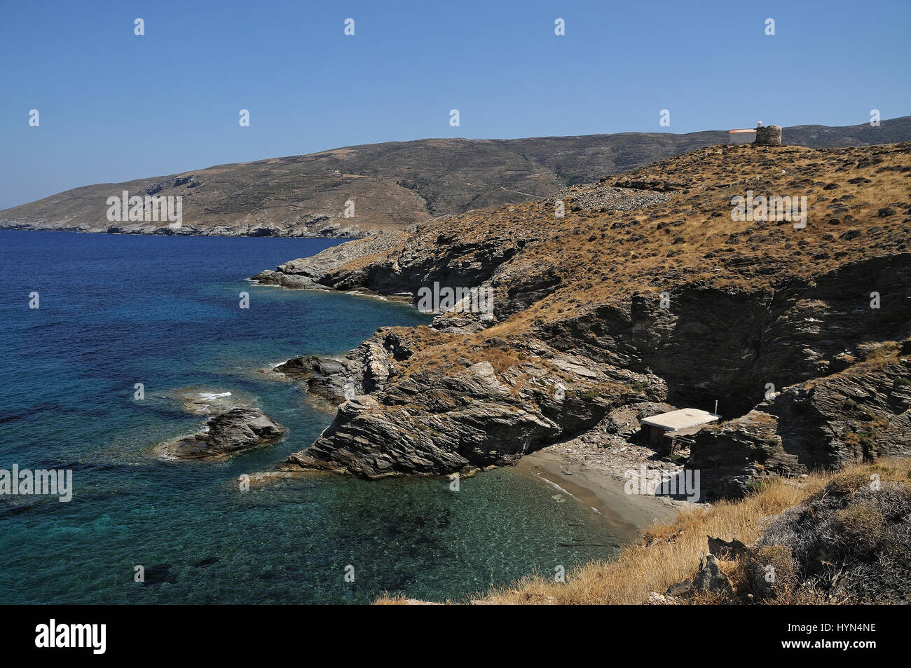 Andros Insel Landscapes.Cyclades Griechenland. Stockfoto