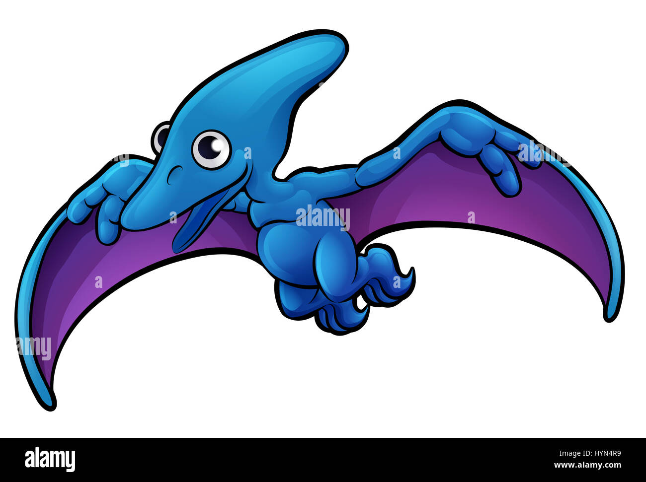 Eine Comicfigur Flugsaurier Dinosaurier Tiere Stockfoto