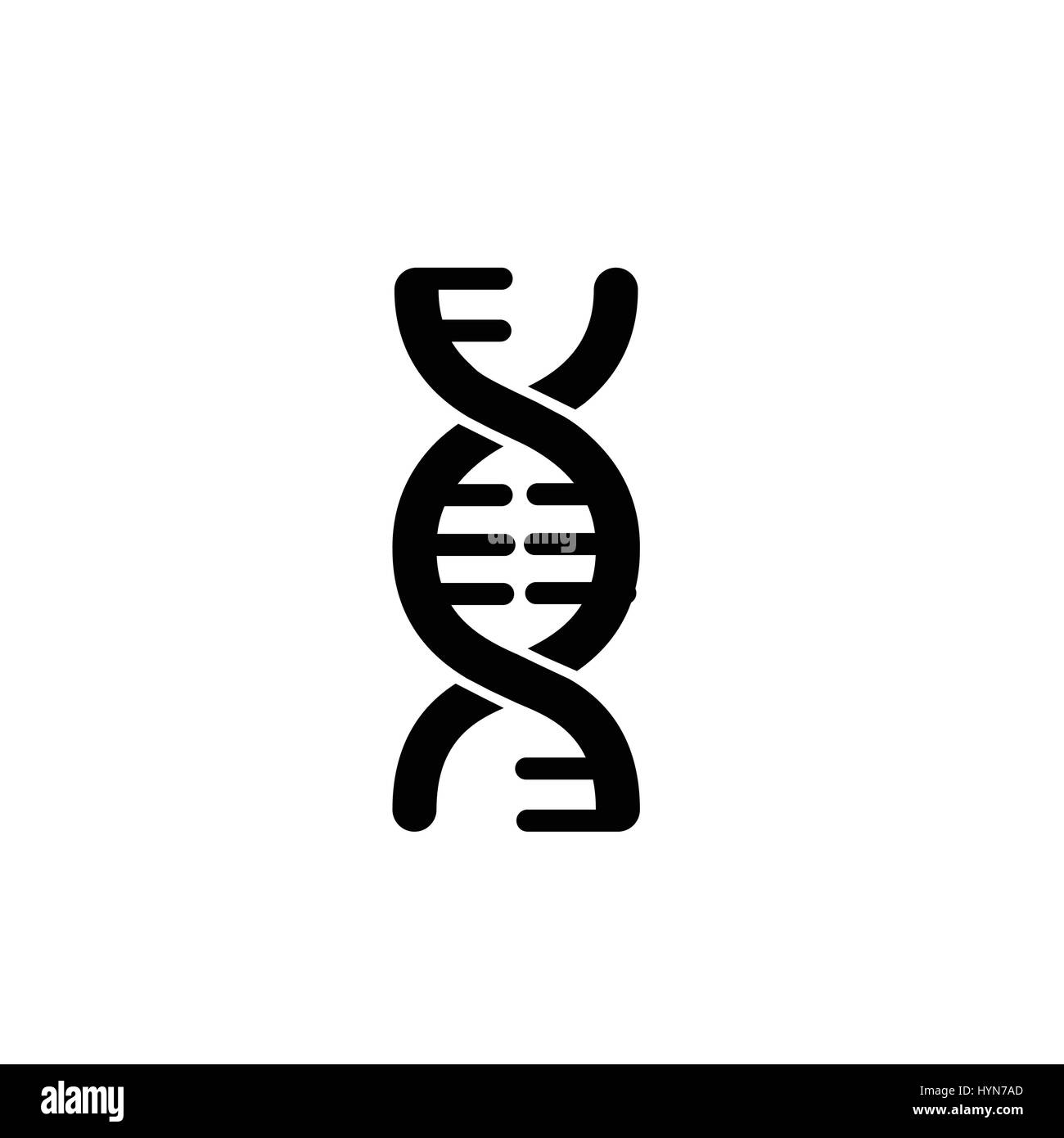 Vektor-DNA Logo Zeichen isoliert illustration Stock Vektor