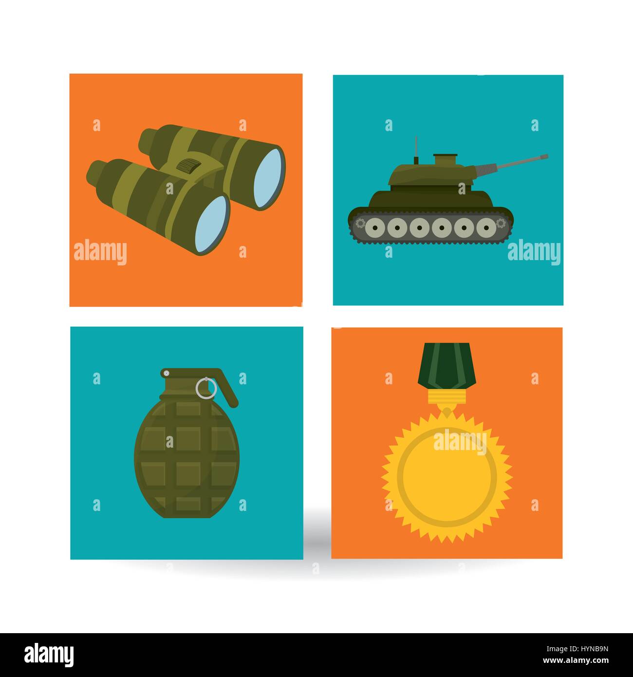 Militärische Symbol Konzept mit Icon-Design, Vektor-Bild 10-Eps-Grafik. Stock Vektor
