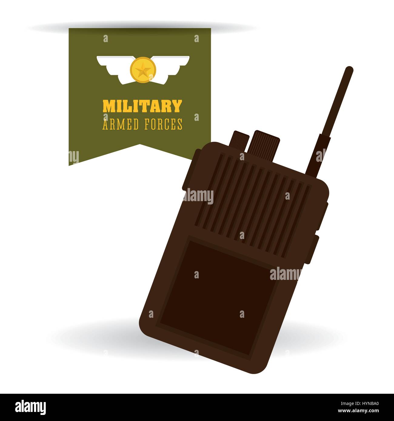 Militärische Symbol Konzept mit Icon-Design, Vektor-Bild 10-Eps-Grafik. Stock Vektor