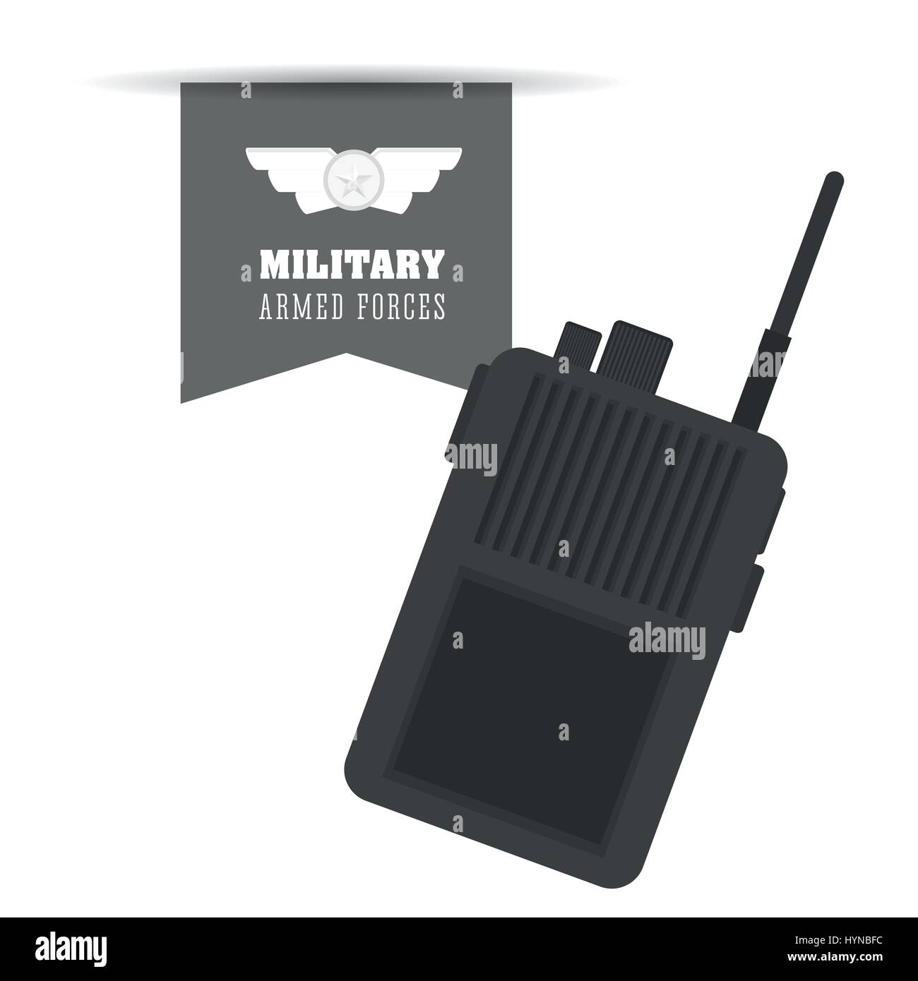 Militärische Symbol Konzept mit Icon-Design, Vektor-Bild 10-Eps-Grafik. Stock Vektor