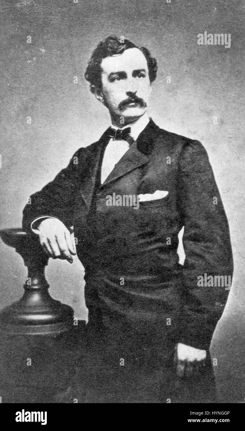 Porträt von John Wilkes Booth, dem Mörder von Abraham Lincoln. Stockfoto