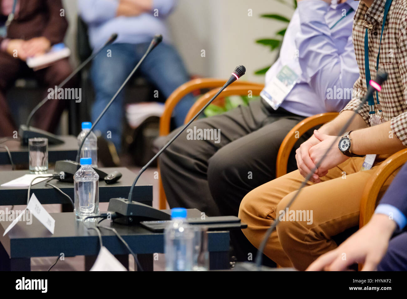 Redner bei einer Konferenz Stockfoto