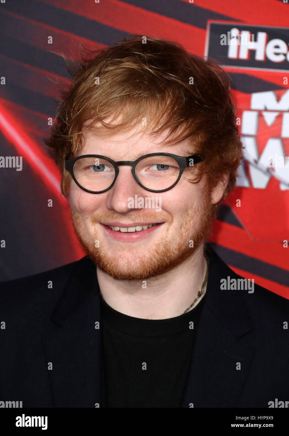 2017 iHeartRadio Music Awards Featuring: Ed Sheeran Where: Los Angeles, California, Vereinigte Staaten von Amerika bei: 6. März 2017 Stockfoto