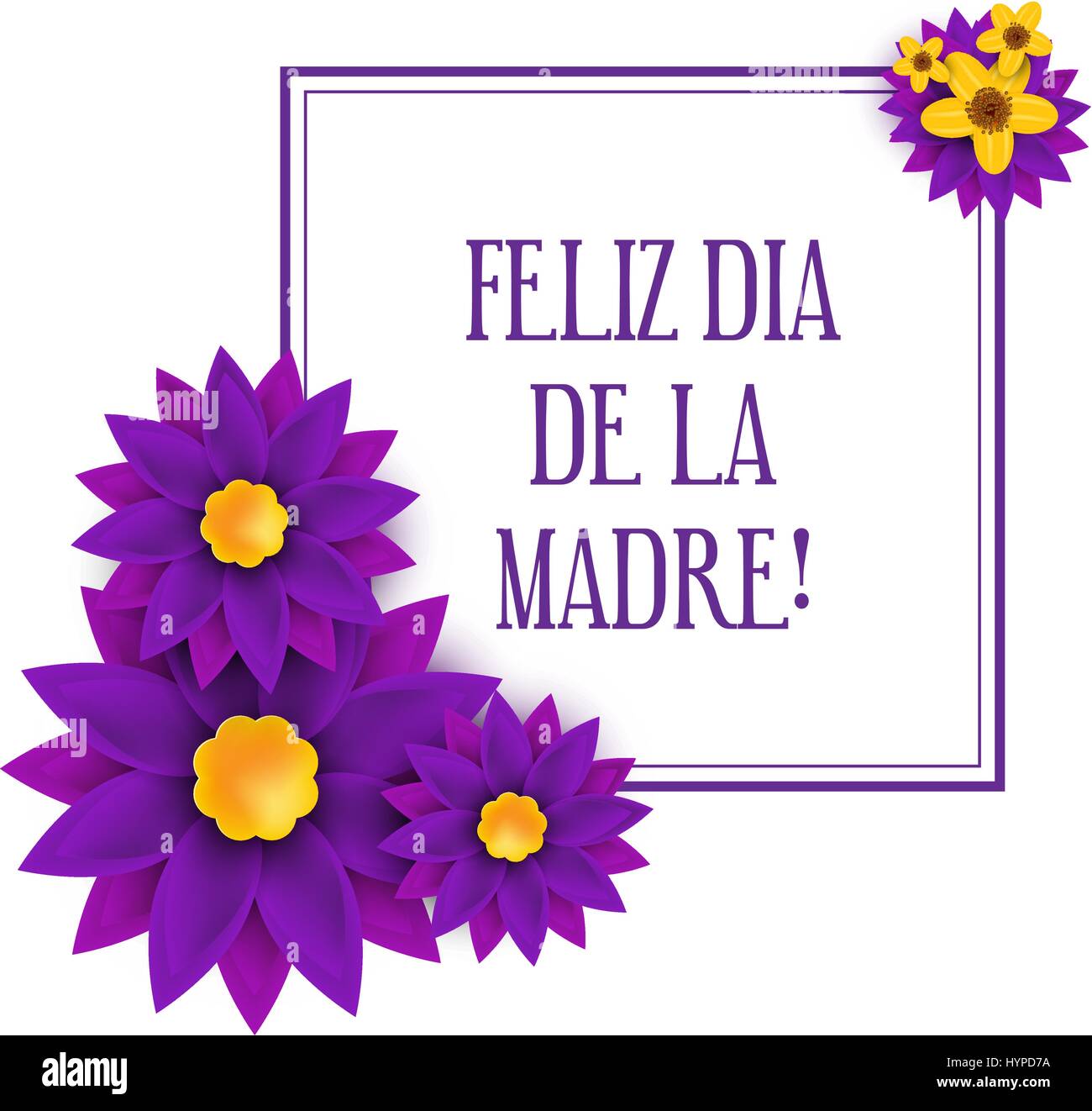 Feliz Dia De La Madre Gluckliche Mutter S Tag In Spanischer Sprache Stock Vektorgrafik Alamy
