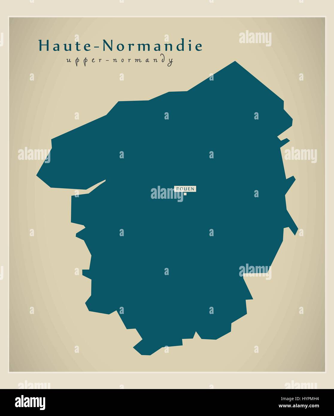 Moderne Karte - Haute Normandie FR Frankreich Stock Vektor