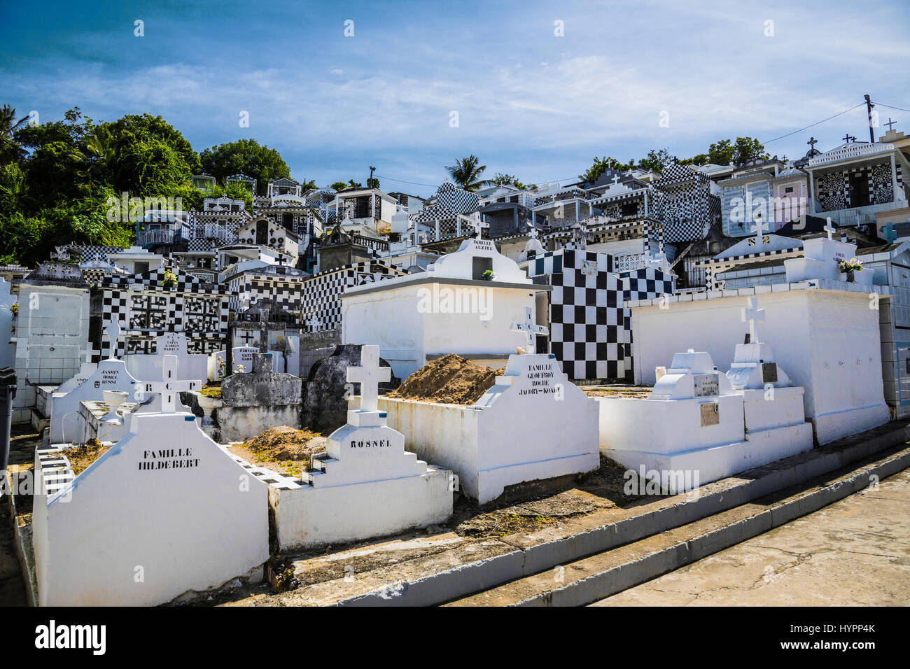 Friedhof in Morne-a-l ' Eau Guadeloipe Stockfoto