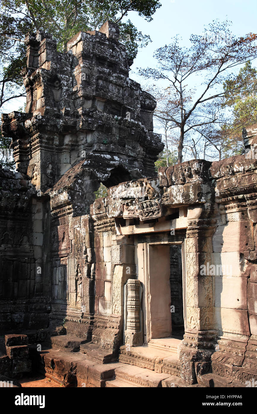 Die Ruinen der Tempel von Angkor Wat in Kambodscha Stockfoto