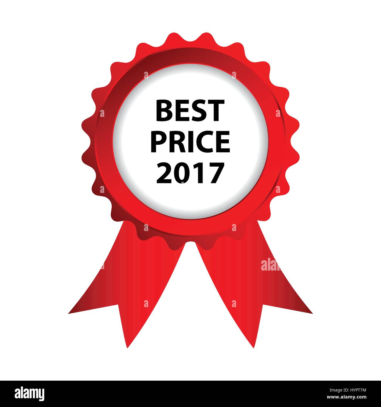spezielle rote Abzeichen, beste Preis 2017 Werbe-Etikett Stock Vektor