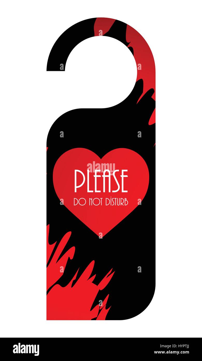 Türgriff mit Valentinstag-design Stock Vektor