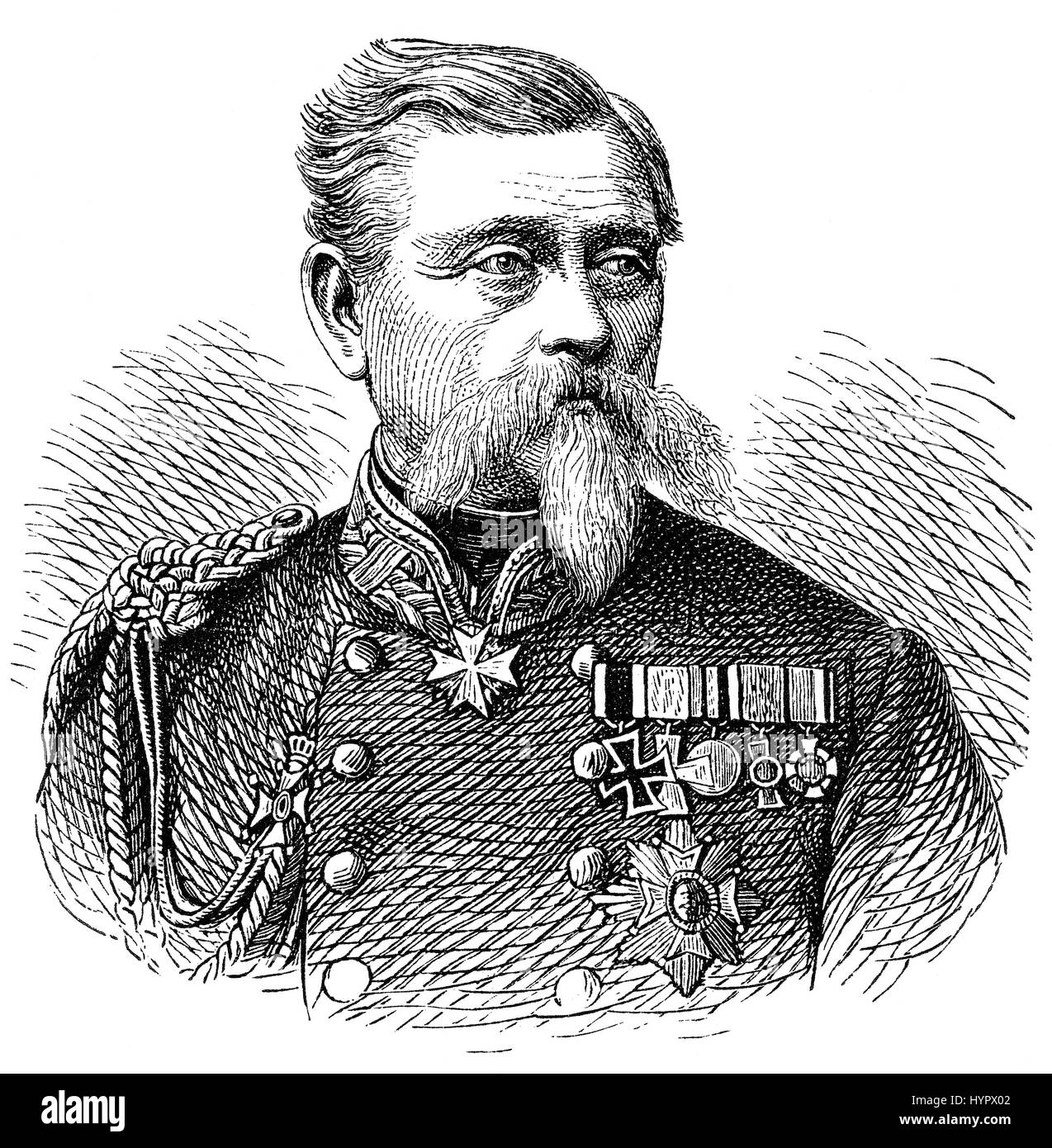Ludwig Samson Arthur Freiherr von Und Zu der Tann, 1815-1881, ein bayerischer general Stockfoto