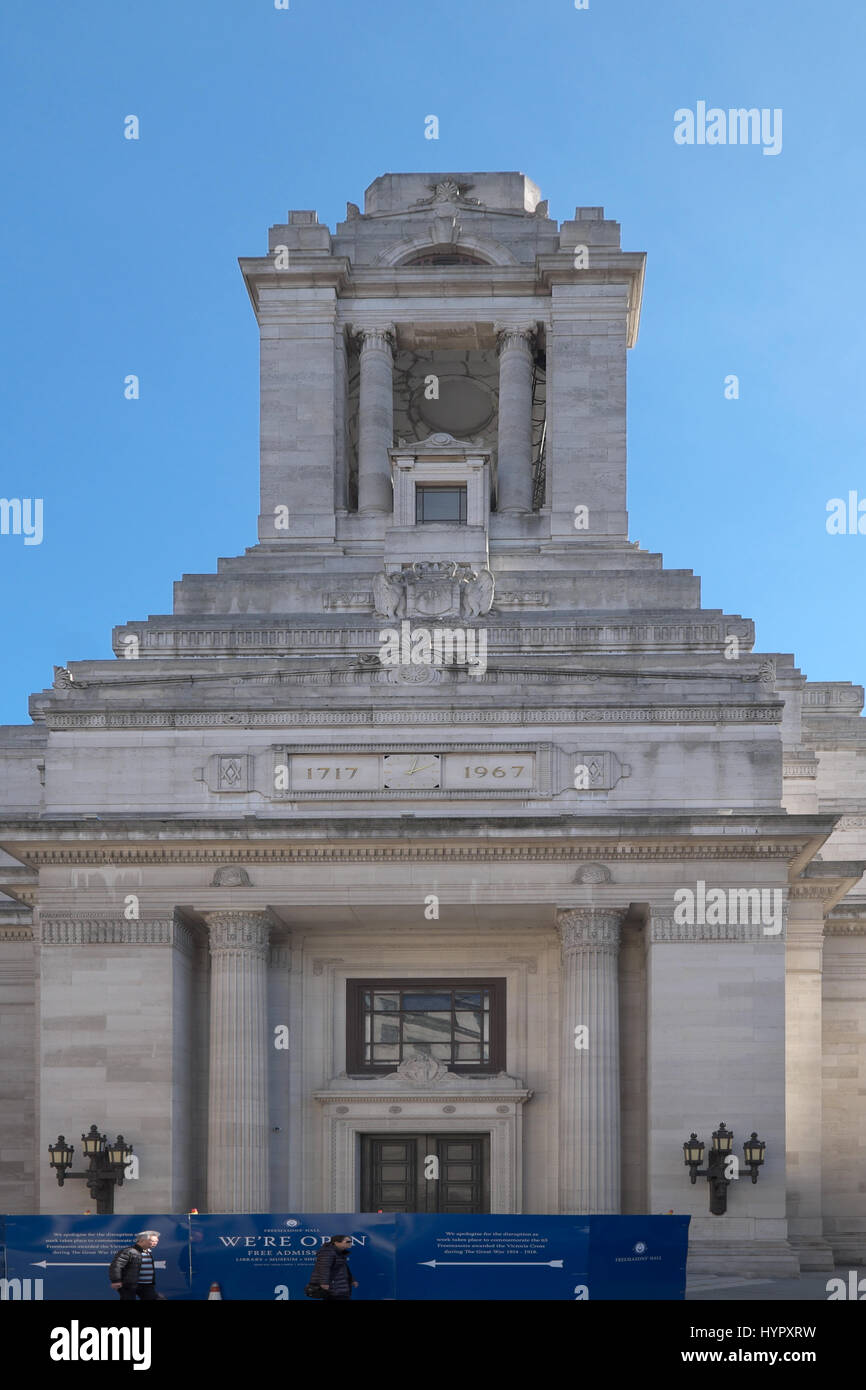 Freimaurer Hall nach Hause von der Freimaurer-london Stockfoto