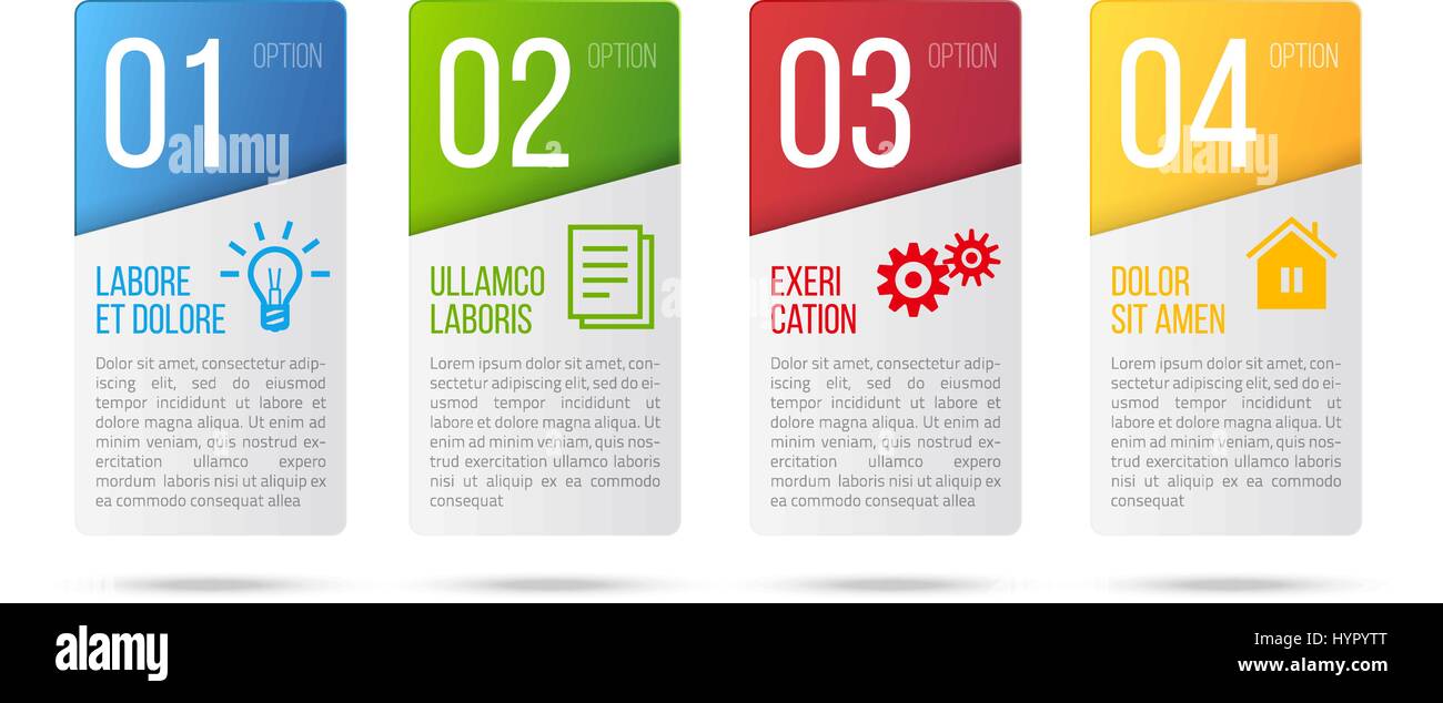 5 Schritte Prozess Infografiken Karte Vektor-design Stock Vektor