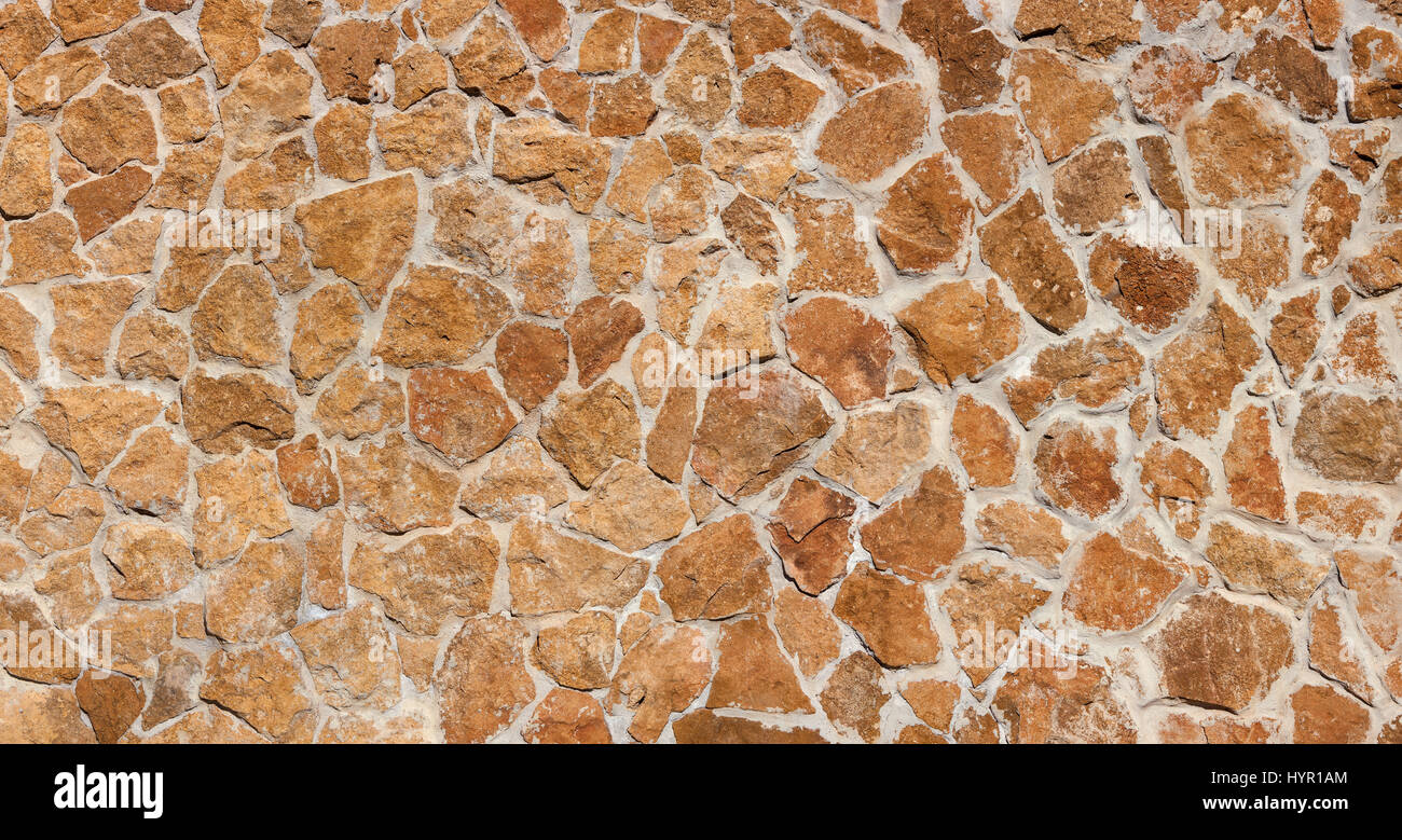 Braune Kanarischen Natursteinmauer Stockfoto