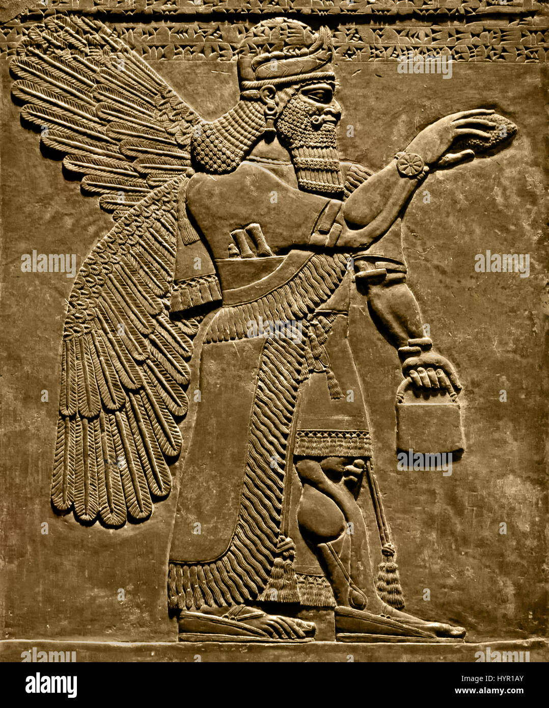 Koniglichen Palast Von Ashurnasirpal Ii Nimrud 883 859 V Chr Mesopotamien Irak Kalhu Assyrien Schutzgeist Aus Dem Tempel Ninurta Sumerischen Und Akkadischen Gottes Gesetz Schreiber Landwirtschaft Und Jagd Er Wurde In