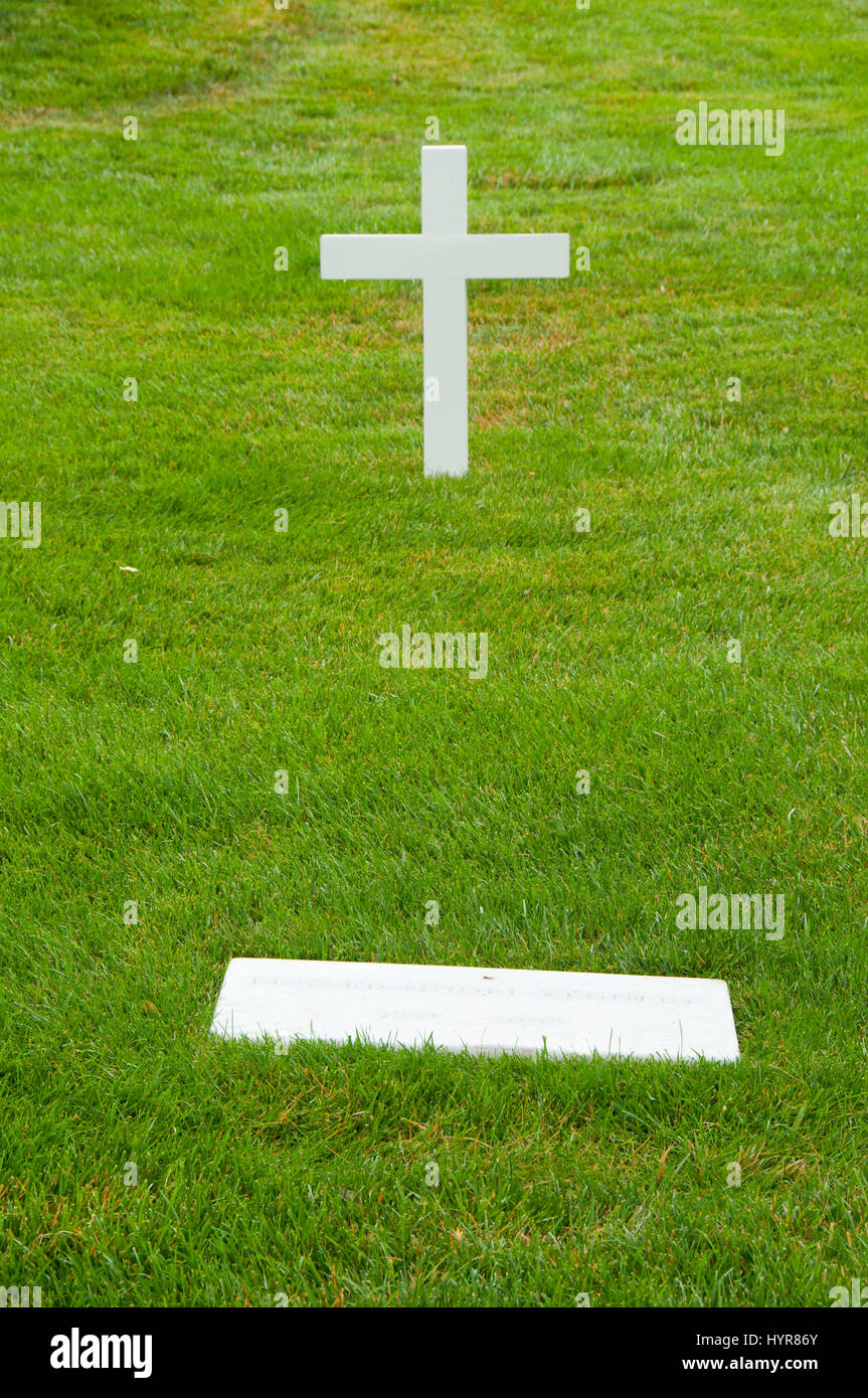 Edward Kennedy Grab, Nationalfriedhof Arlington, Virginia Stockfoto