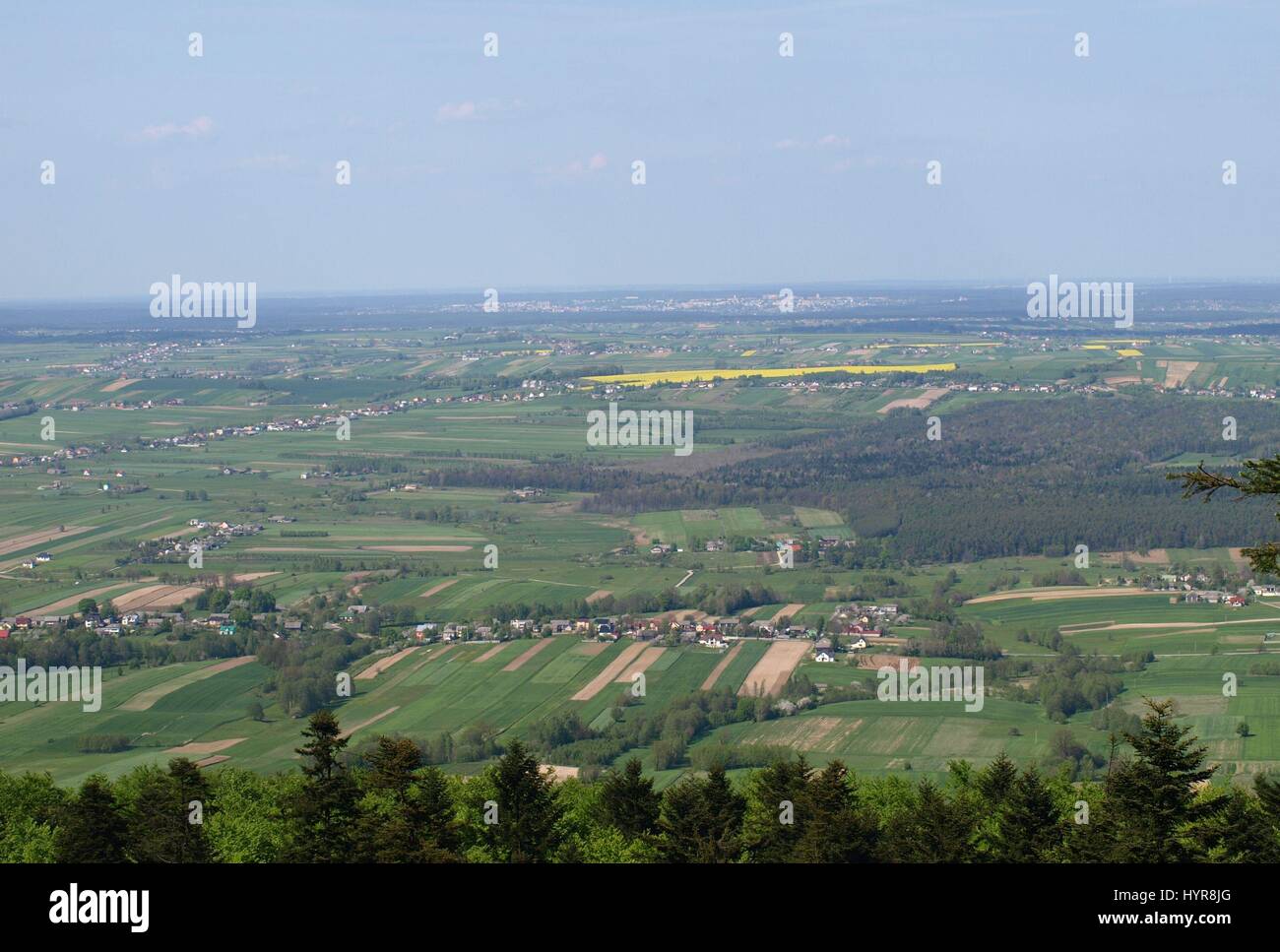 Landschaft von Lysa Gora (Woiwodschaft Świętokrzyskie Berge) in Polen Stockfoto