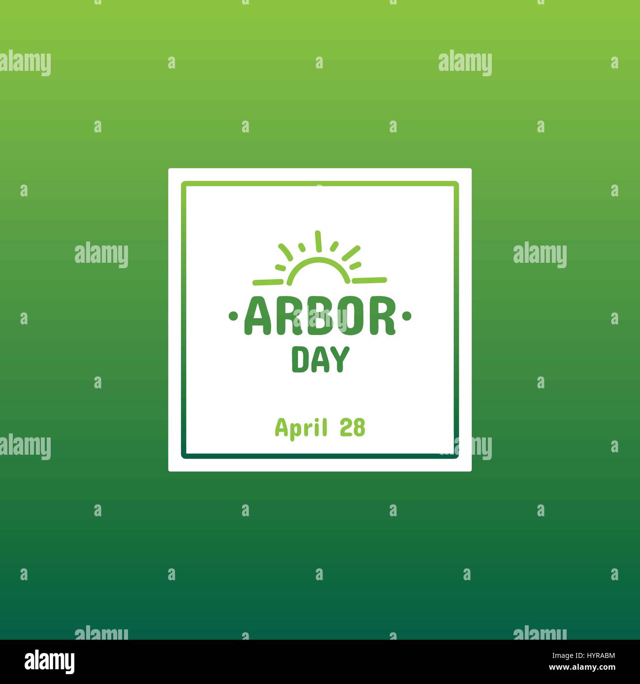 Tag des Baumes, Vektor-Karte oder banner Vorlage. Stock Vektor