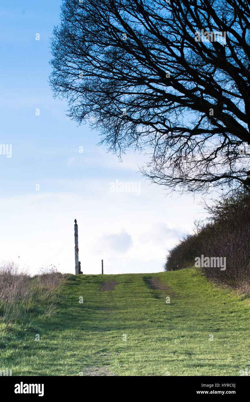 Öffentlichen Fußweg Land spazieren Stockfoto