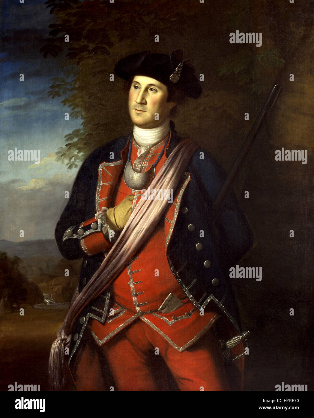 Washington im Alter von 40, 1772 Charles Willson Peale Stockfoto