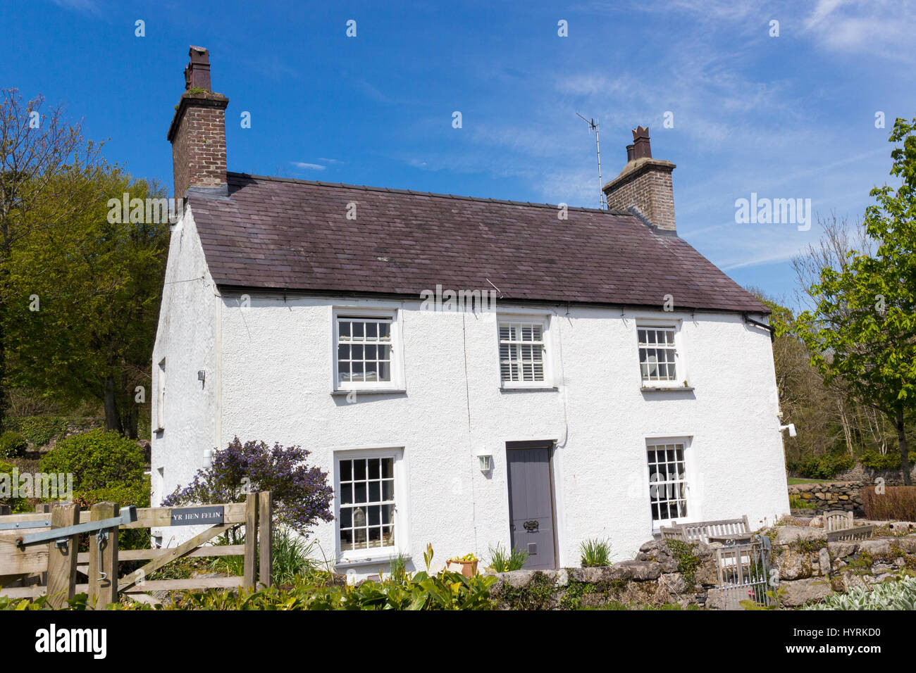 Haus im traditionellen Stil in Anglesey, Wales, Vereinigten Königreich Stockfoto