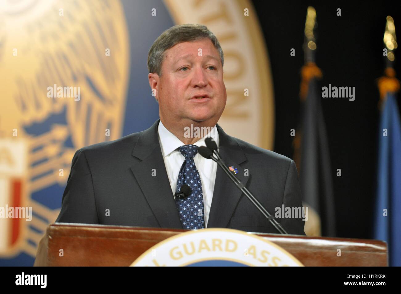 US Air Force Secretary Michael Donley spricht über Cyber-Kriegsführung während der 131. Guard-Verband der Vereinigten Staaten allgemeine Konferenz September 11, 2009 in Nashville, Tennessee. Stockfoto