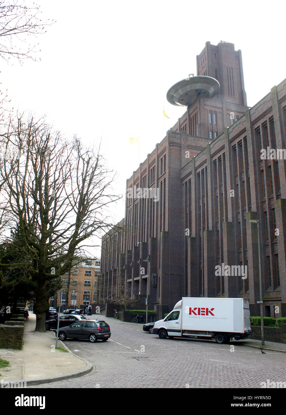 De Inktpot (Inkwell), ehemaliger Sitz der niederländischen Eisenbahnen (Nederlandse Spoorwegen), heute ProRail Infrastructral Agentur, Utrecht, Niederlande Stockfoto