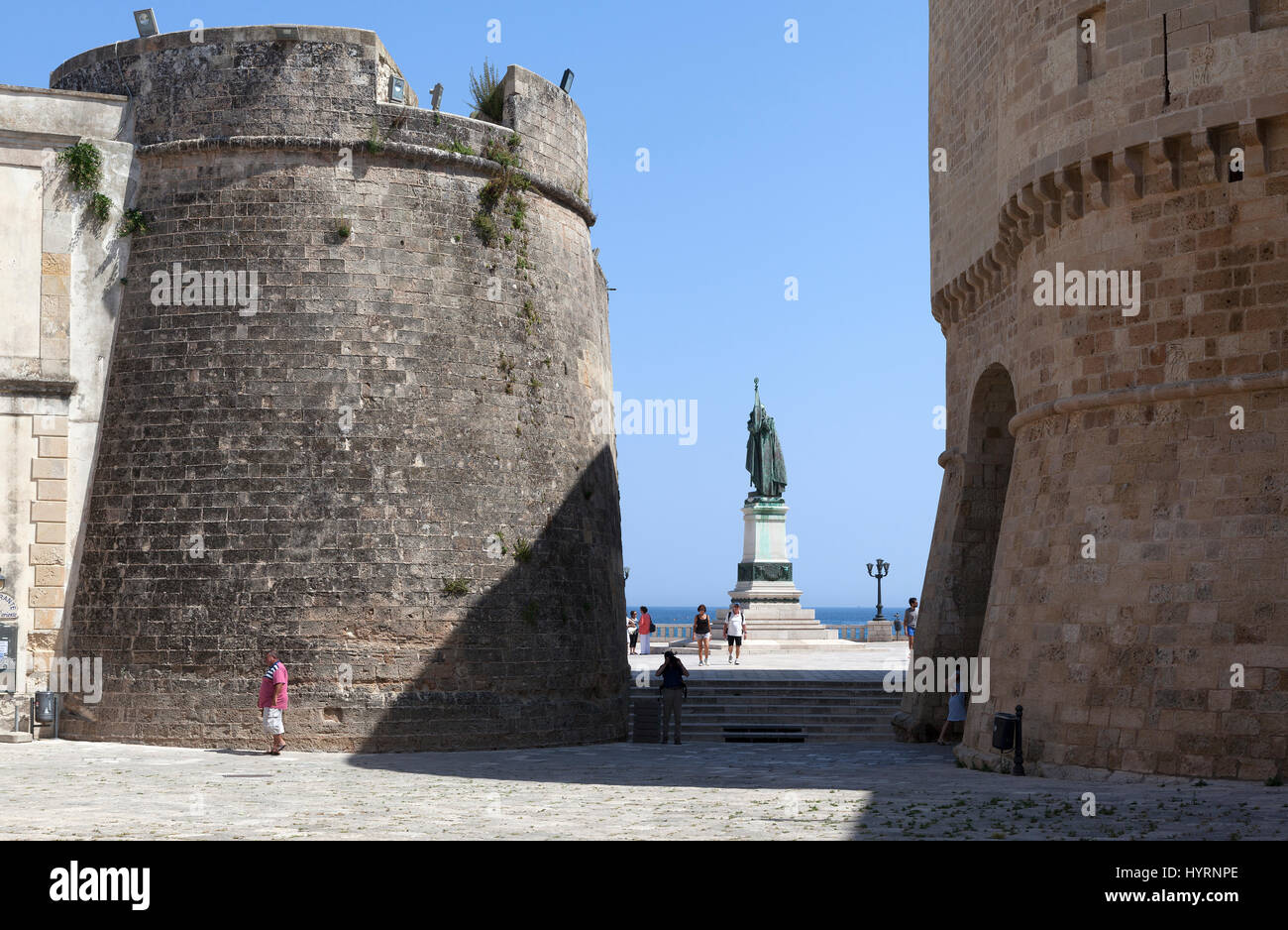 Porta di Terra, Torre Alfonsino, Otranto, Apulien, Apulien, Salento-Halbinsel, Italien Stockfoto