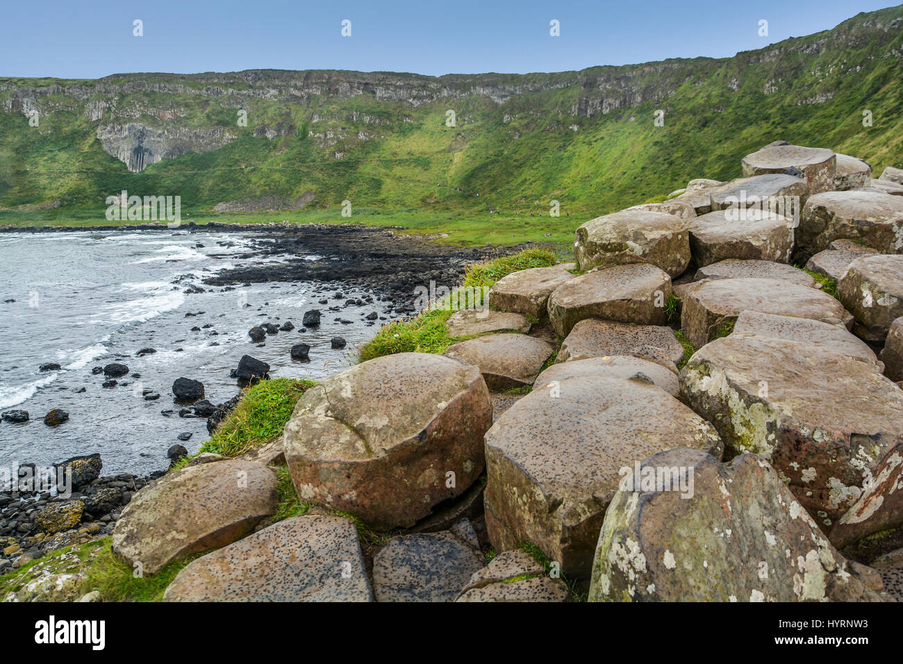 Felsformationen Sie ein Giant es Causeway, County Antrim, Nordirland Stockfoto