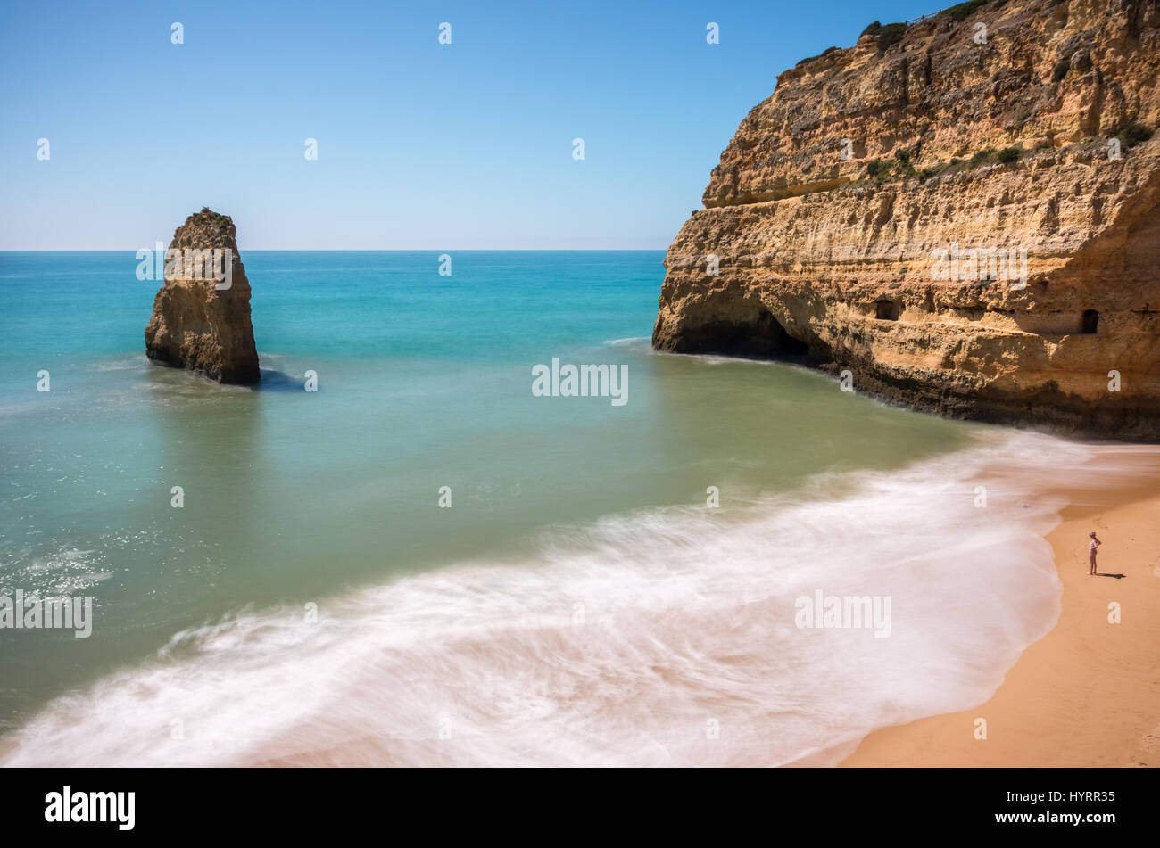Praia Carvalho, Algarve, Portugal. Stockfoto