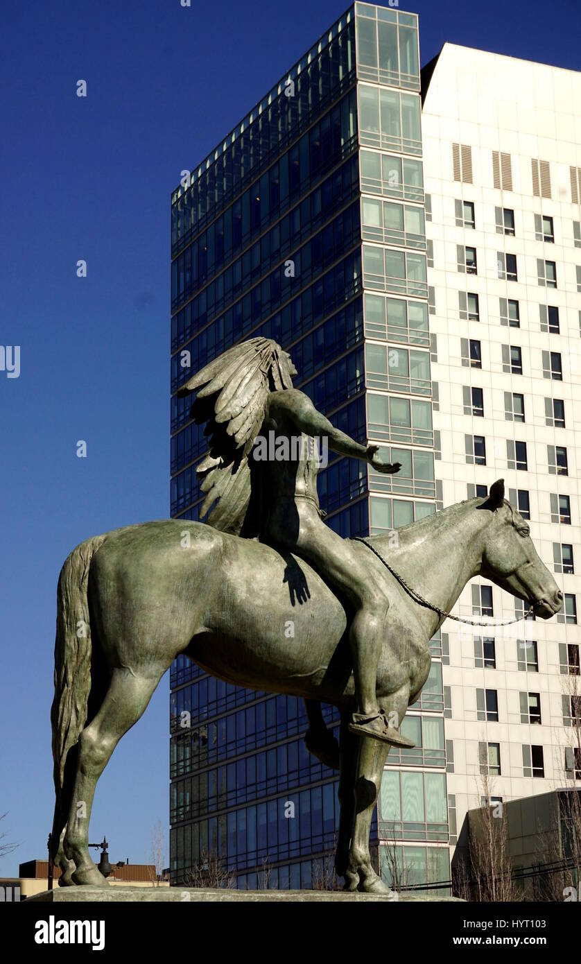 Native American Indian Statue, Boston, USA Stockfoto