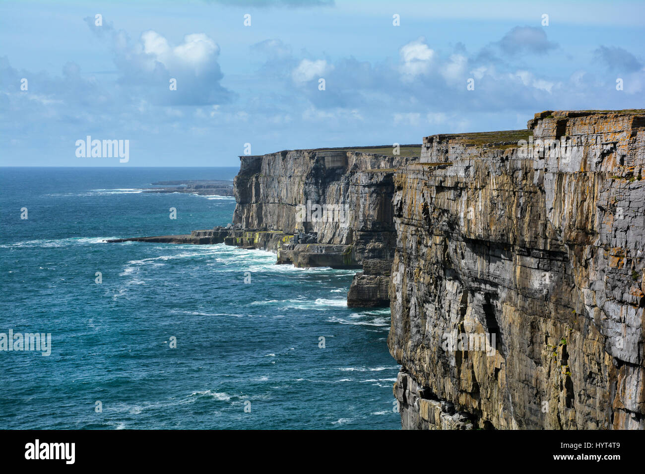 Malerische Klippen von Inishmore, Aran Islands, Irland Stockfoto