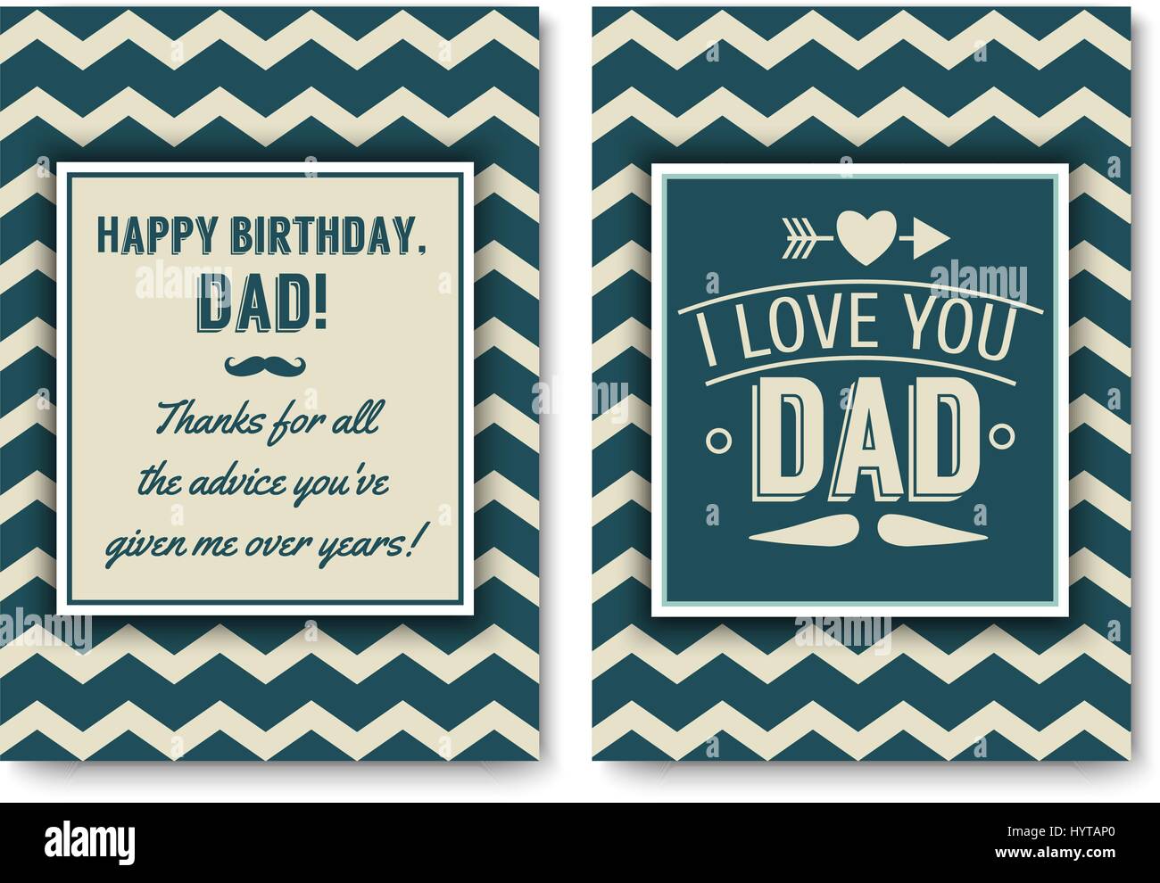 Papa Geburtstagskarte Mit Worten Der Liebe Stock Vektorgrafik Alamy