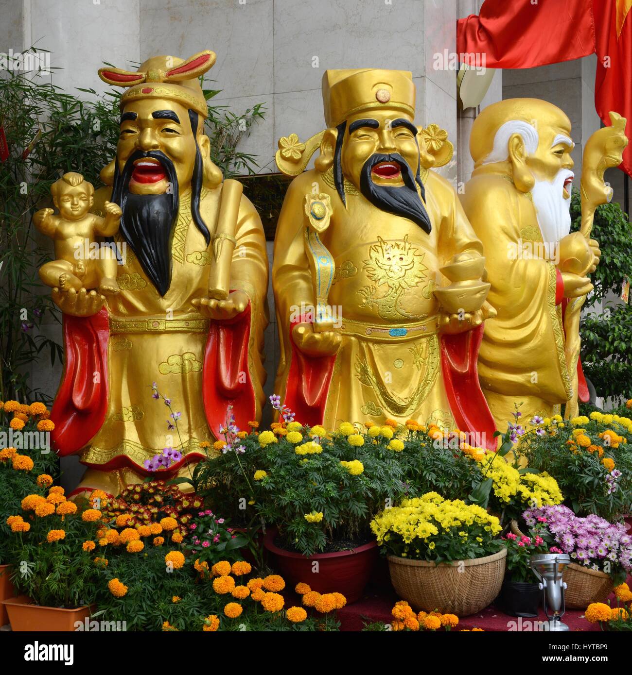 Blick auf das historische Rex Hotel, Ho-Chi-Minh-Stadt, Vietnam Stockfoto