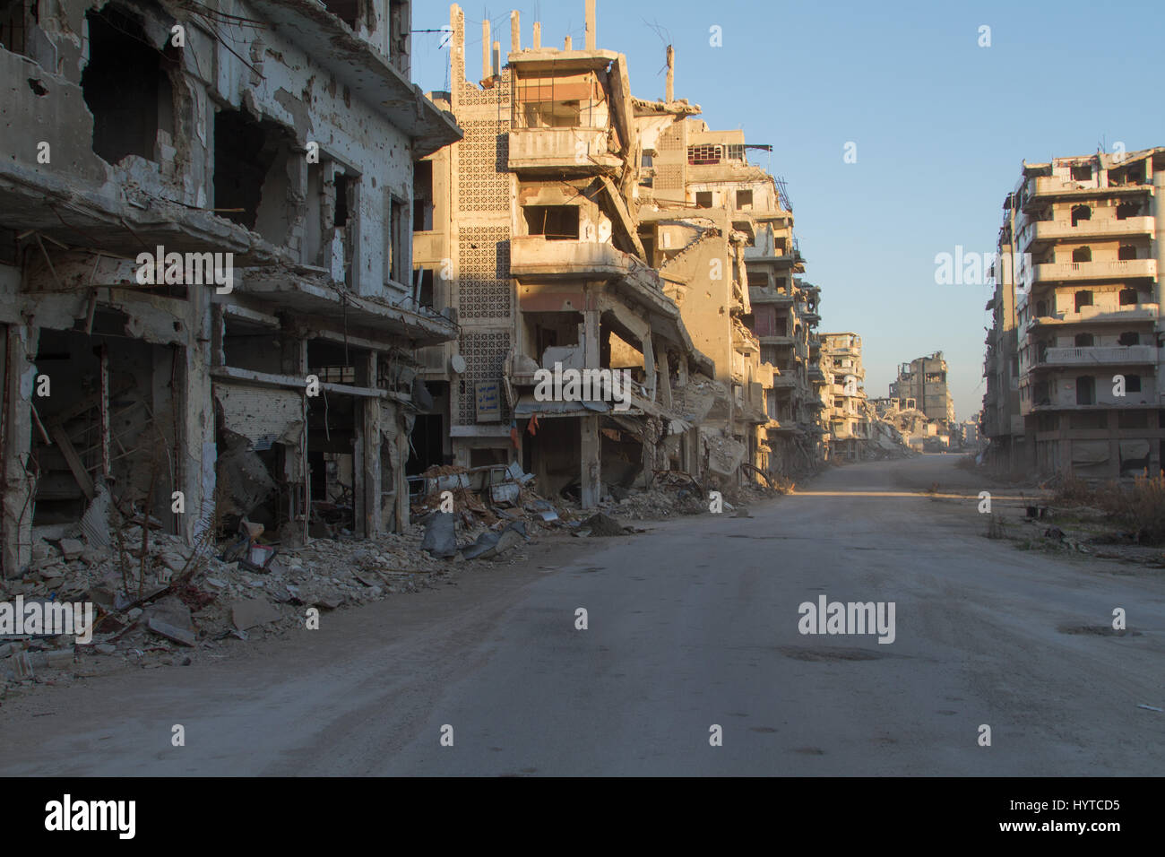 Zerstört Homs, Syrien Stockfoto