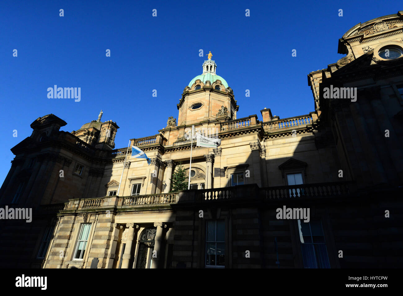 Der drei-hundert-Jahr-alten Hauptsitz der Bank of Scotland auf The Mound in Edinburgh, heute Teil der Lloyds Banking Group Stockfoto