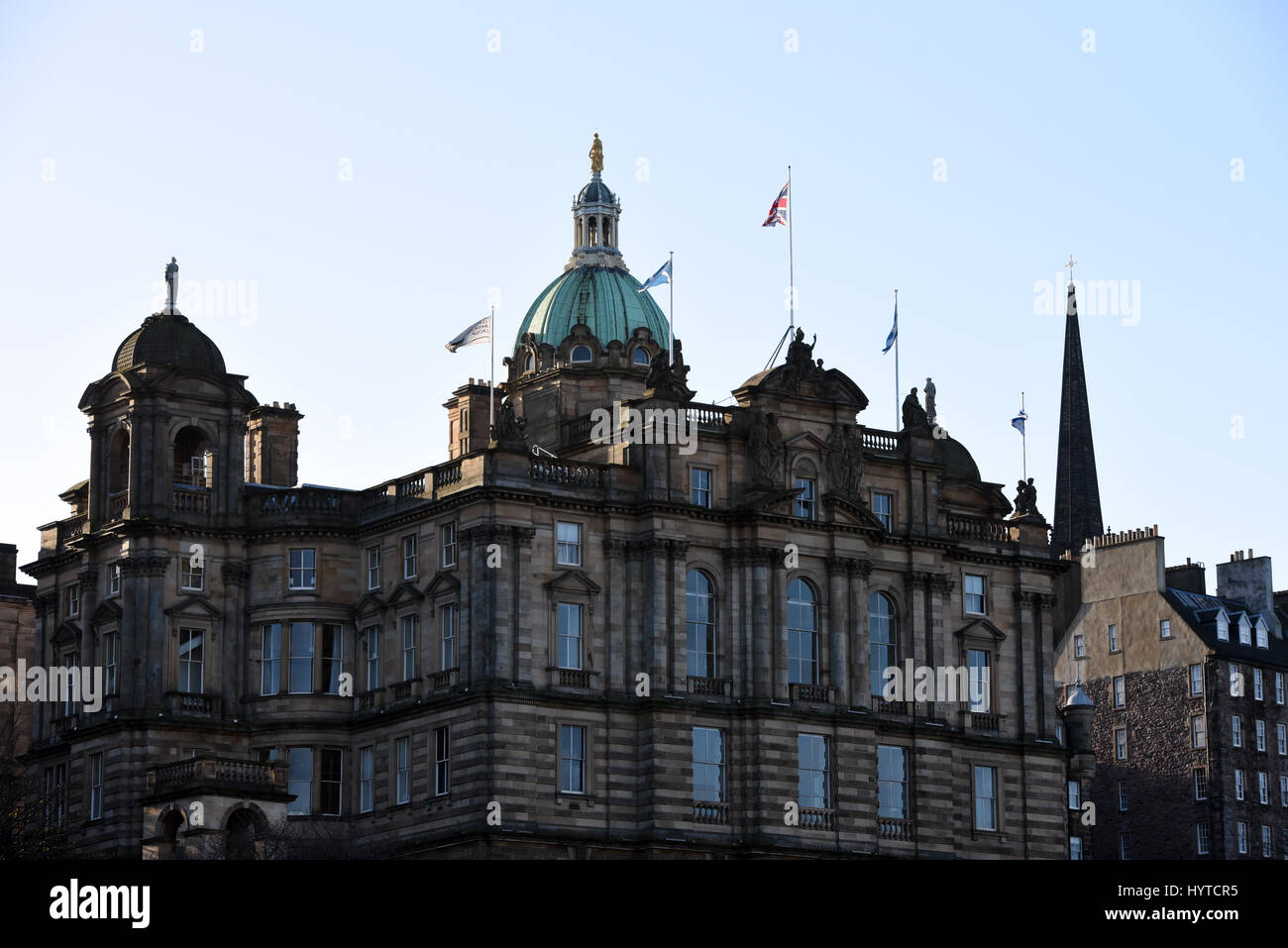 Der drei-hundert-Jahr-alten Hauptsitz der Bank of Scotland auf The Mound in Edinburgh, heute Teil der Lloyds Banking Group Stockfoto