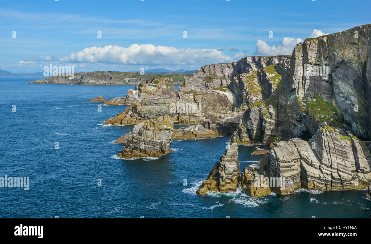 Malerischen Anblick am Mizen Head, Kilmore Halbinsel in County Cork, Irland Stockfoto